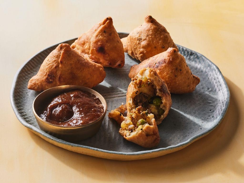 Vegetable Samosas with Tamarind Chutney