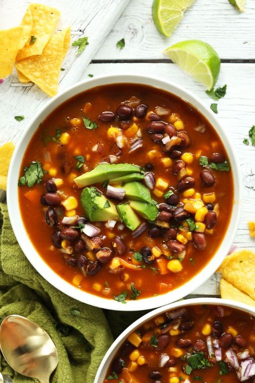 Vegetarian Black Bean Taco Soup