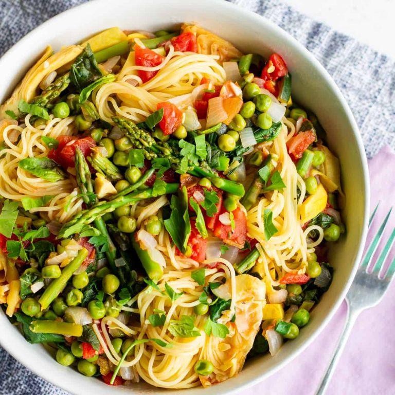 Vegetarian Egg Noodle Primavera