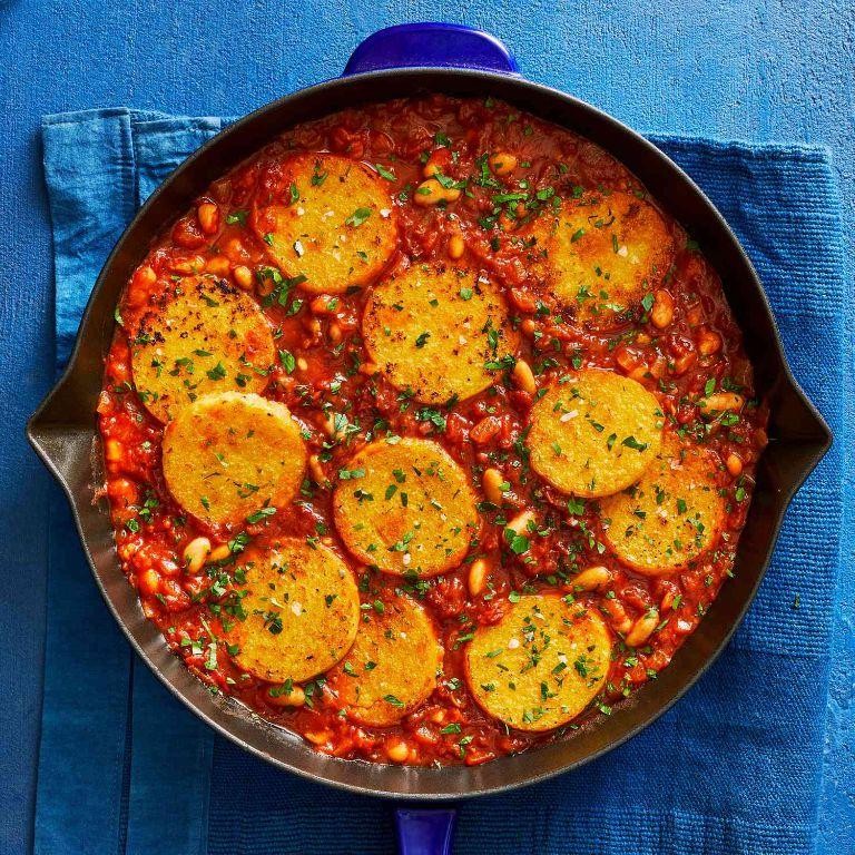 Vegetarian Polenta with Marinara Sauce