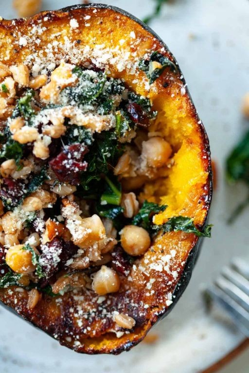 Vegetarian Stuffed Acorn Squash