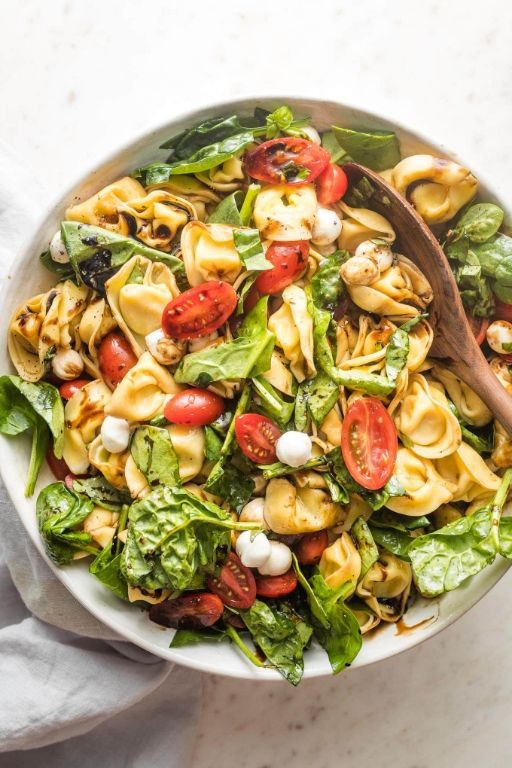 Vegetarian Tortellini Salad with Balsamic Vinaigrette