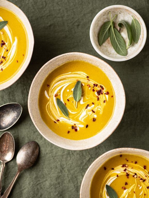 Velvety Pumpkin and Sage Soup