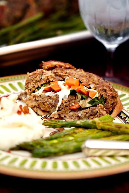 Venison Meat Loaf Stuffed with Cheese