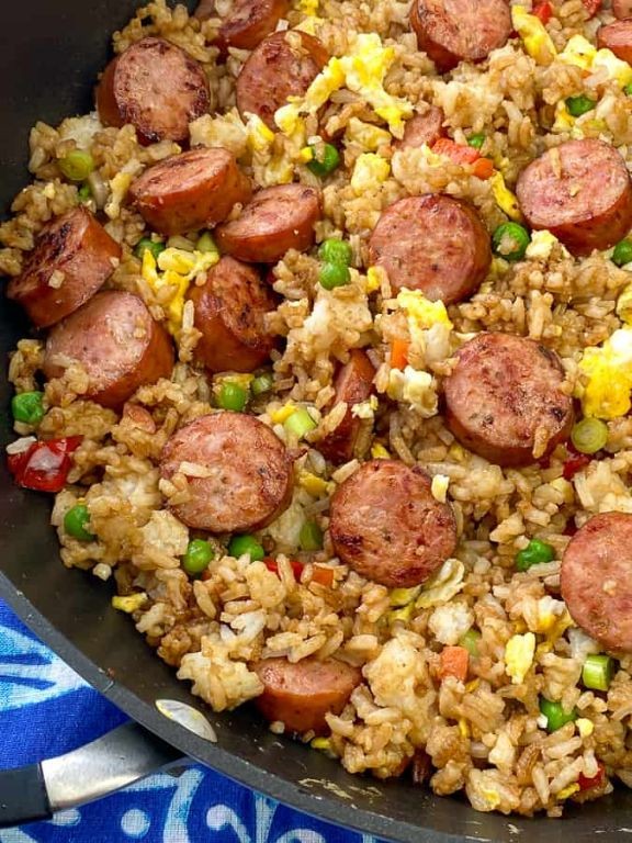 Vienna Sausage Fried Rice with Vegetables