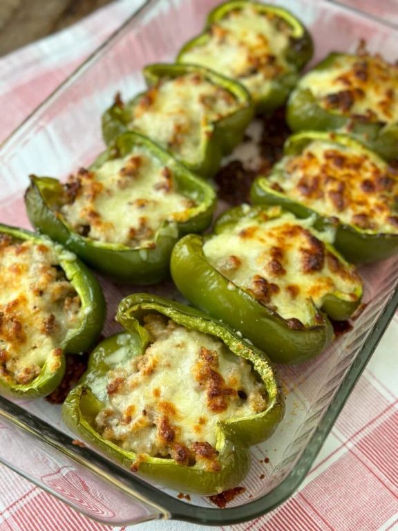 Vienna Sausage and Cheese Stuffed Peppers