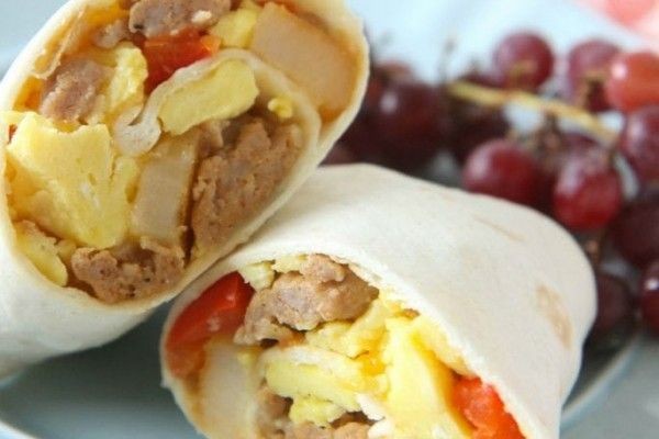 Vienna Sausage and Egg Breakfast Burritos