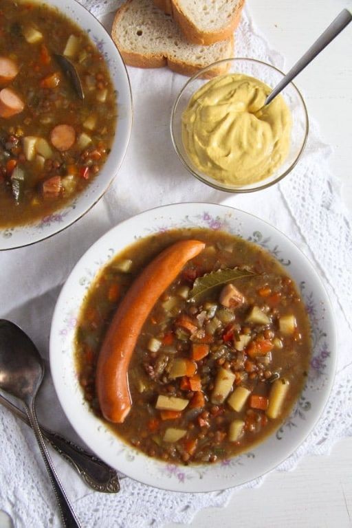 Vienna Sausage and Lentil Soup