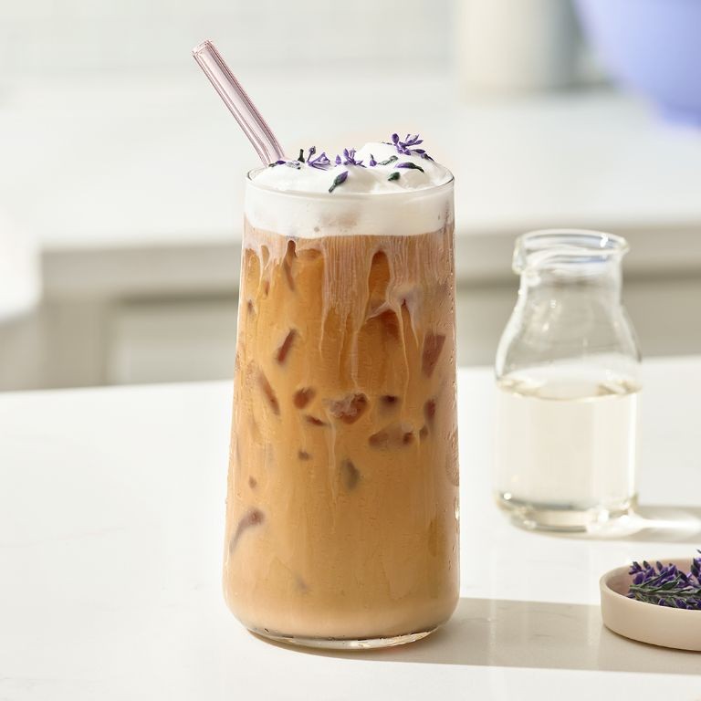Vietnamese Iced Coffee with Lavender Syrup