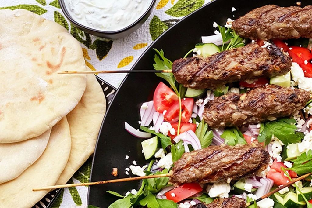 Wagyu Beef Kofta with Tzatziki Sauce