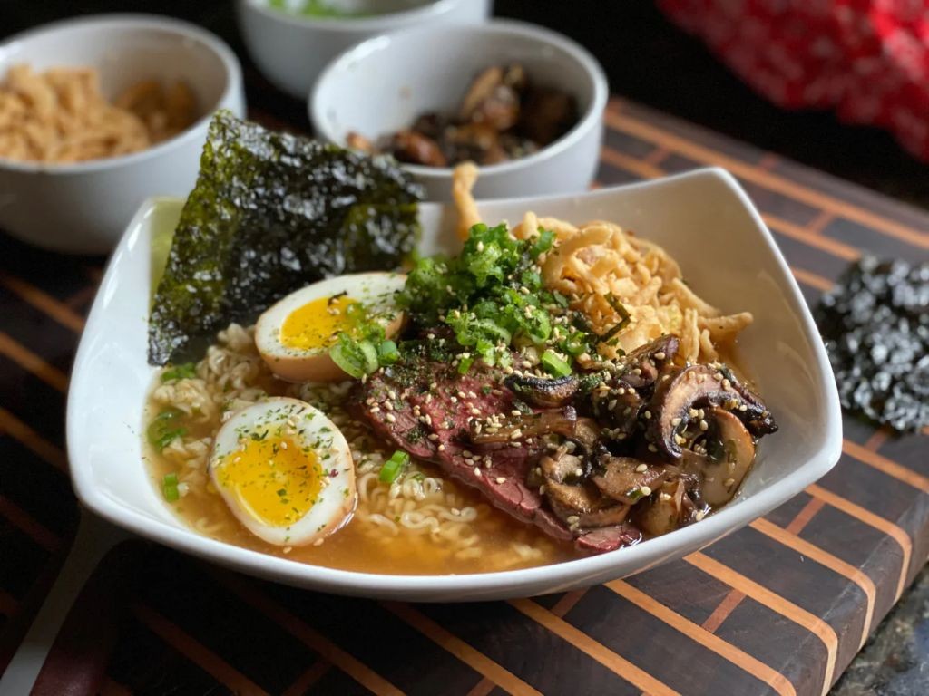 Wagyu Beef Ramen with Soft-Boiled Egg and Nori