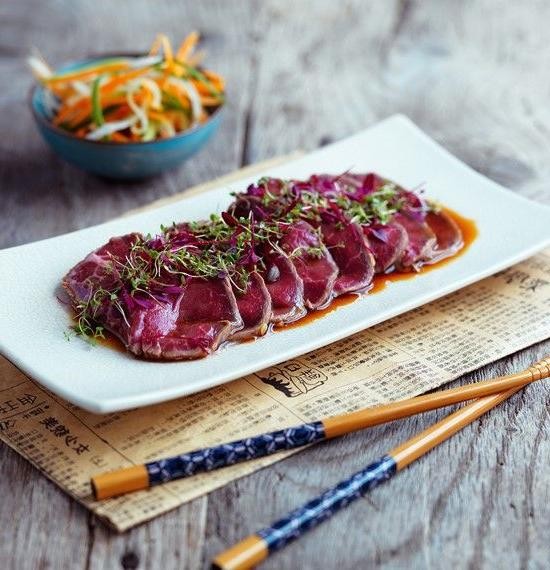 Wagyu Beef Sashimi with Ponzu Sauce
