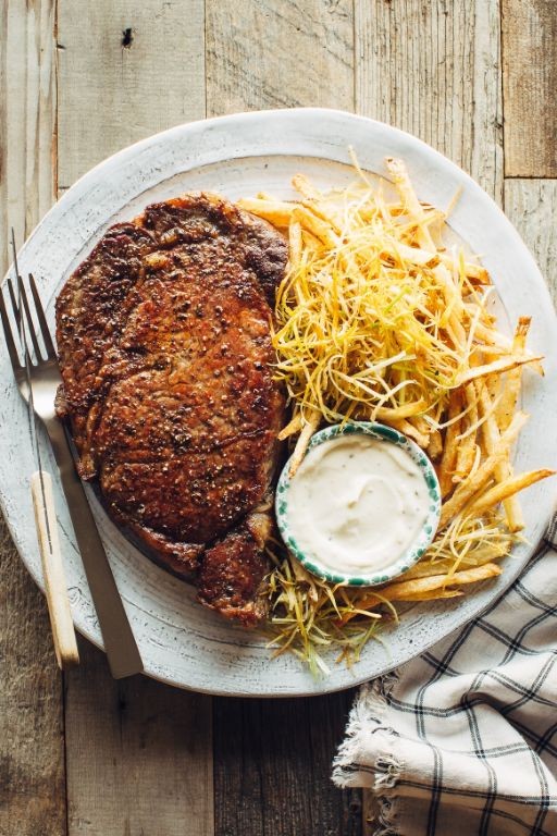 Wagyu Steak Frites with Truffle Aioli