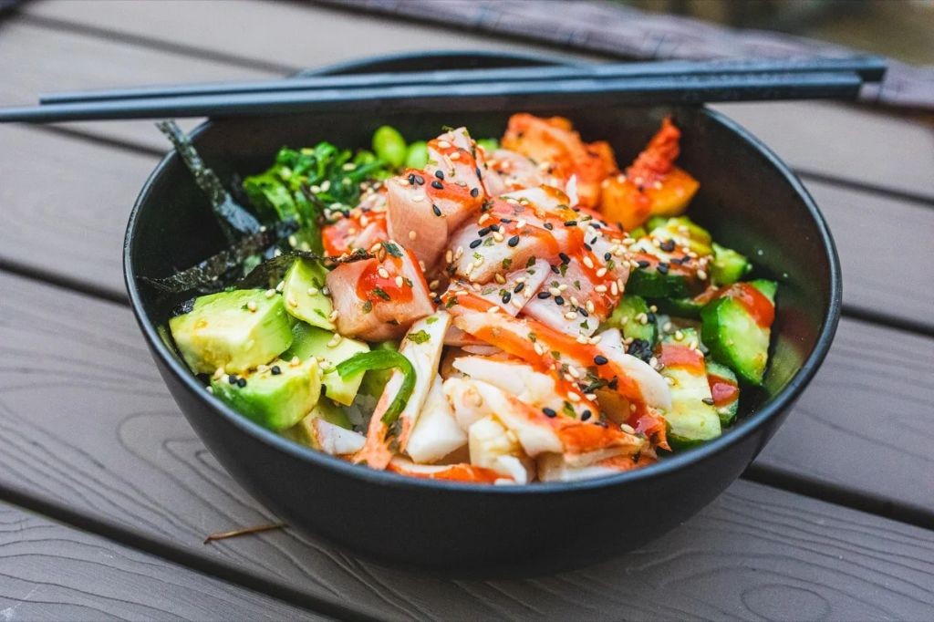 Wahoo Poke Bowl with Sesame Soy Dressing