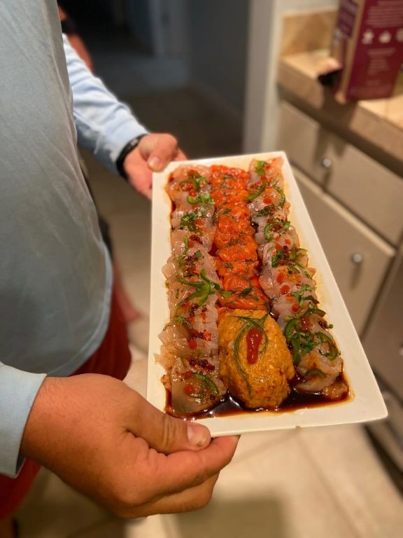 Wahoo Sashimi with Wasabi and Soy