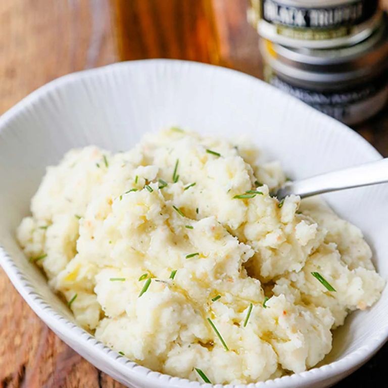 Wasabi Truffle Mashed Potatoes with Parmesan