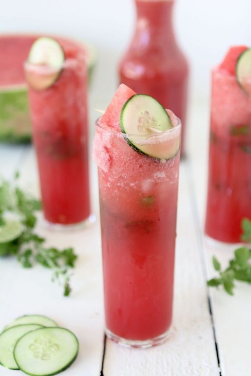 Watermelon Cucumber Cooler with Mint