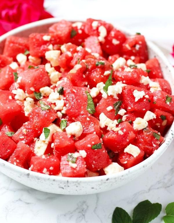 Watermelon Fluff Salad with Fresh Mint