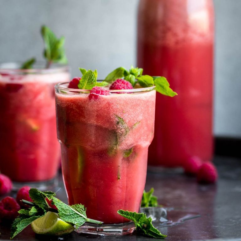 Watermelon Green Tea Cooler with Fresh Basil