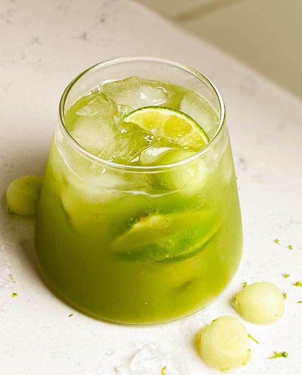 Watermelon Honeydew Cooler with Lime Juice
