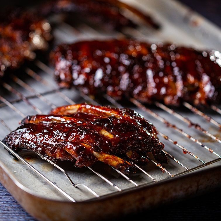 Whiskey Glazed Boneless Pork Ribs
