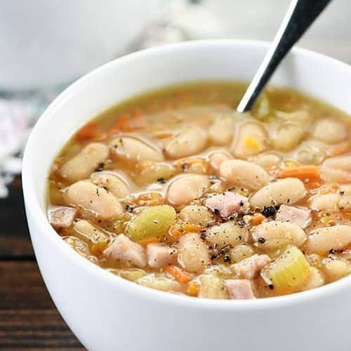 White Bean and Ham Crockpot Soup