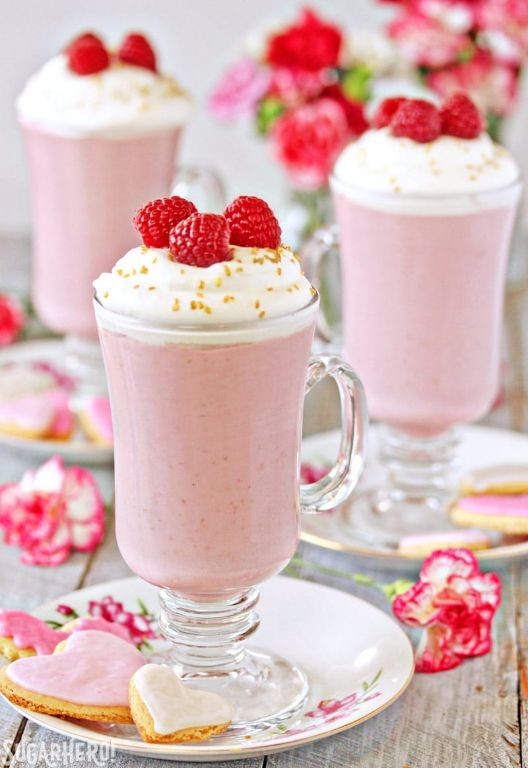 White Chocolate Raspberry Hot Cocoa