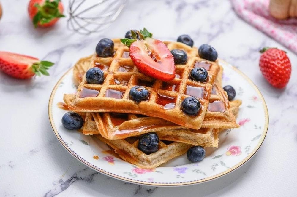 Whole Grain Waffles with Sugar-Free Syrup
