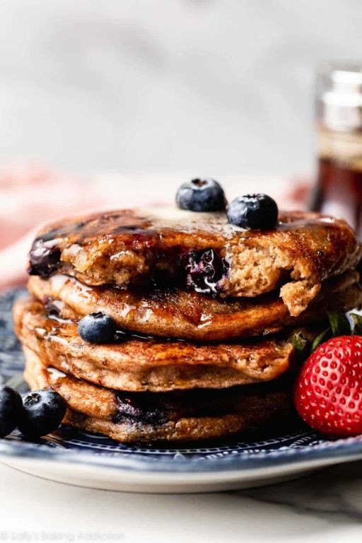 Whole Wheat Blueberry Pancakes