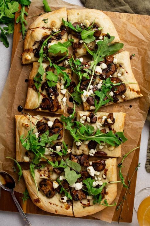 Wild Mushroom and Goat Cheese Flatbread