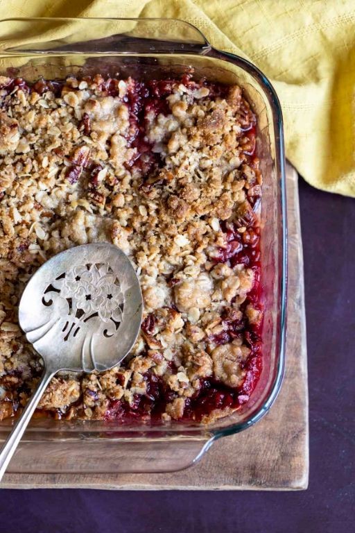 Wild Plum and Apple Crumble