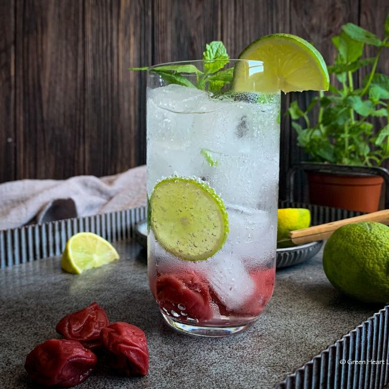 Wild Plum and Basil Soda