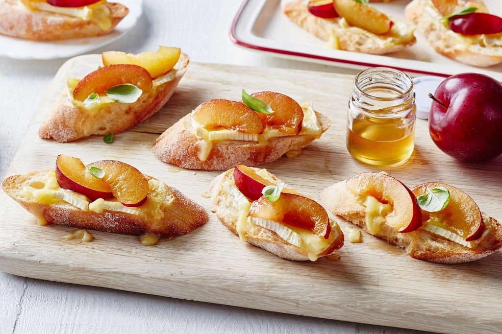 Wild Plum and Brie Crostini