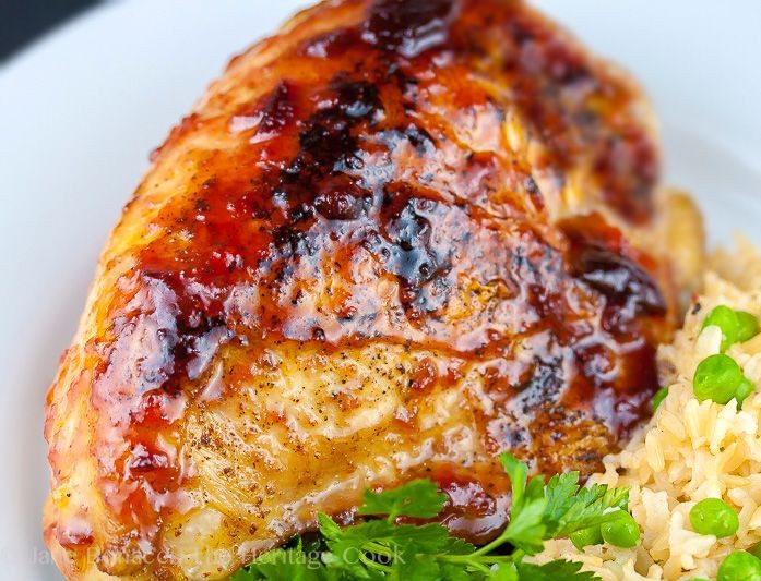 Wild Plum and Ginger Glazed Chicken