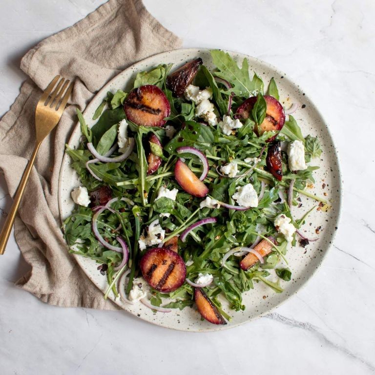 Wild Plum and Goat Cheese Salad