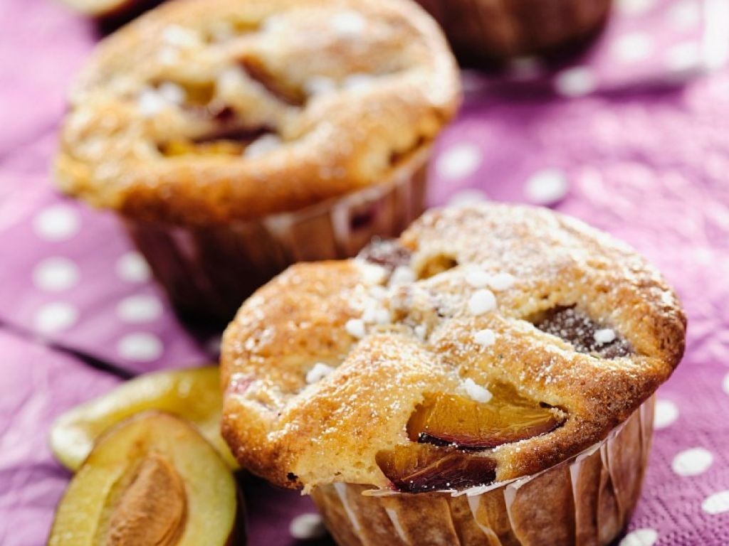 Wild Plum and Walnut Muffins