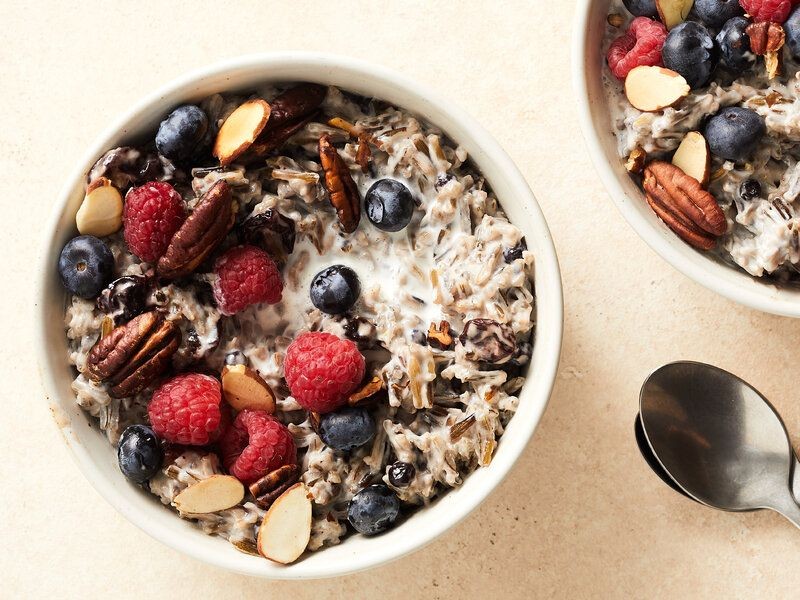 Wild Rice and Blueberry Breakfast Porridge