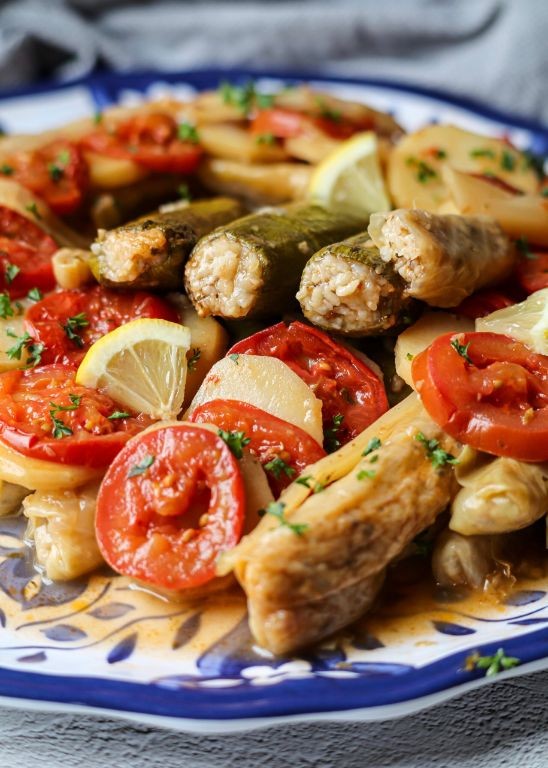 Yalanji (Vegetarian Stuffed Cabbage Rolls)