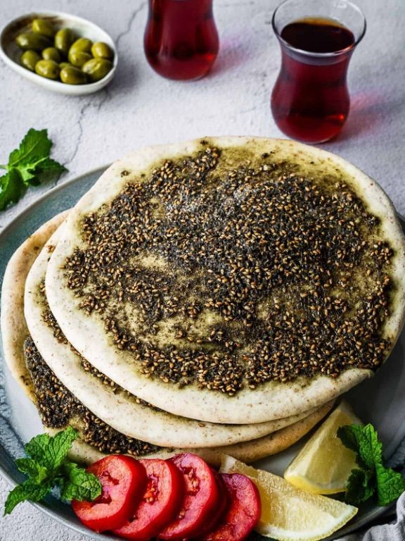Za’atar Manakish (Flatbread with Za’atar)