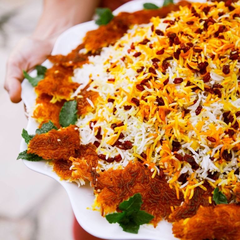 Zereshk Polo (Barberry Rice with Chicken)