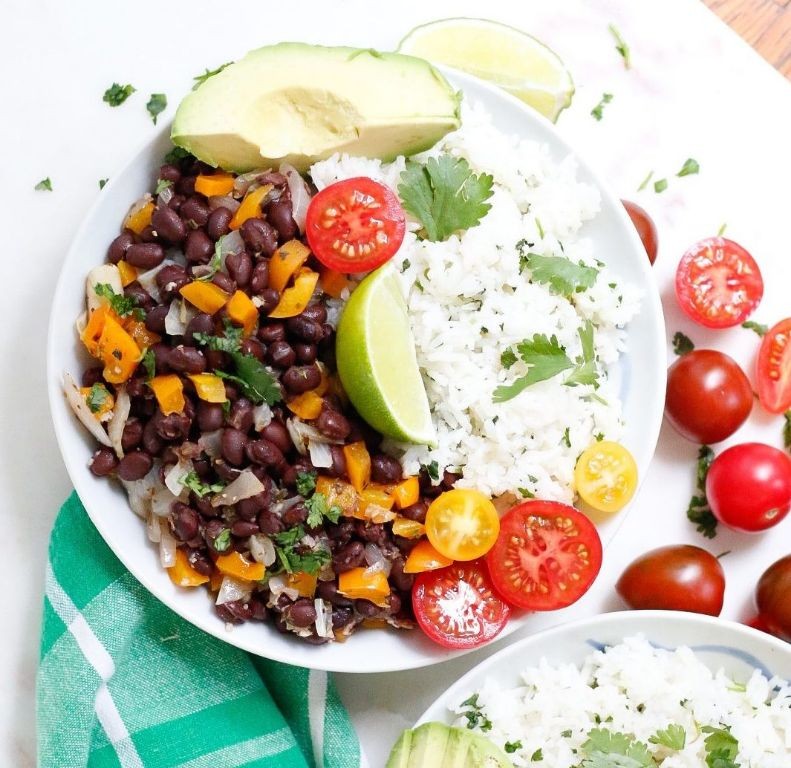 Zesty Cilantro Lime Rice with Black Beans