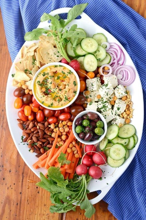 Zesty Cucumber Hummus Platter