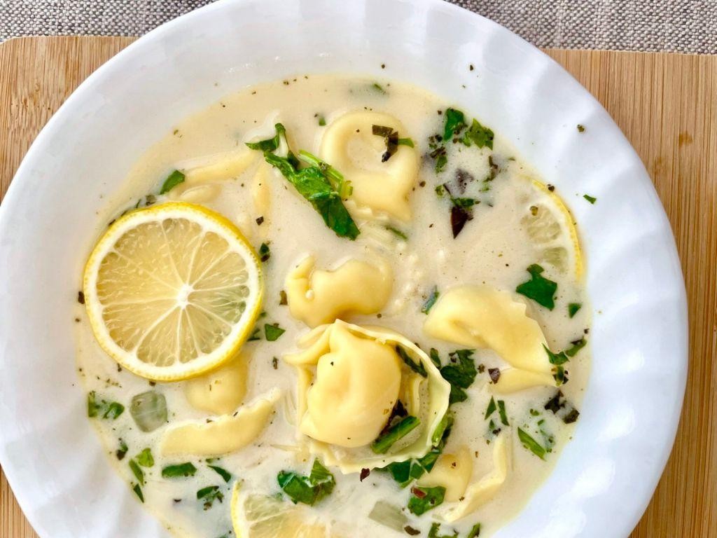 Zesty Lemon Tortellini Soup