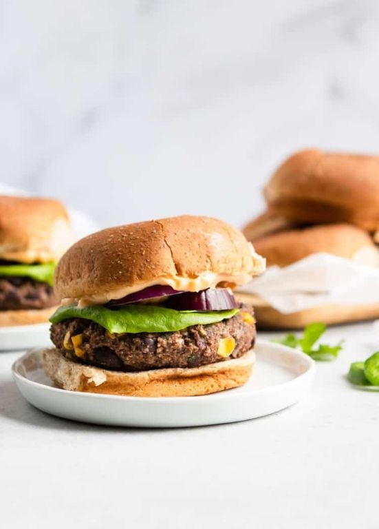 Zesty Lime and Cilantro Black Bean Burgers
