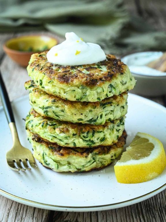 Zucchini Hoe Cakes with Parmesan and Basil