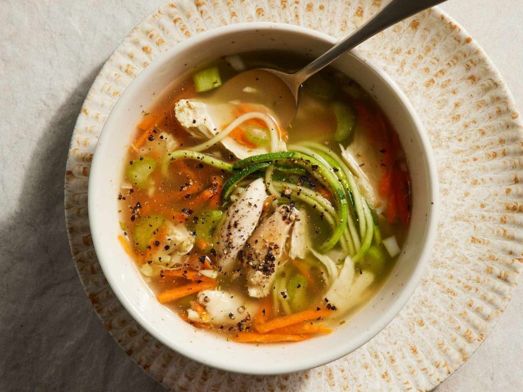Zucchini Noodle Chicken Soup