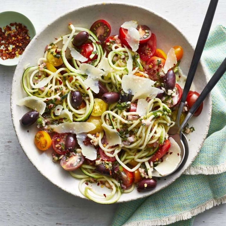 Zucchini Noodle Low Carb Salad