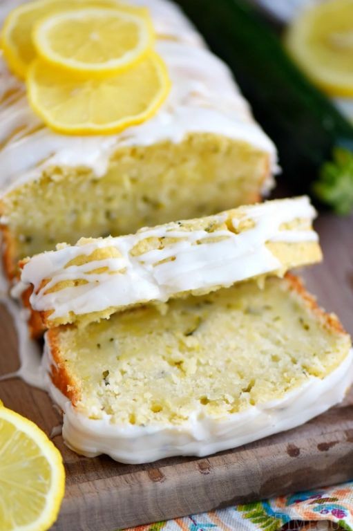 Zucchini Oatmeal Cake with Lemon Glaze