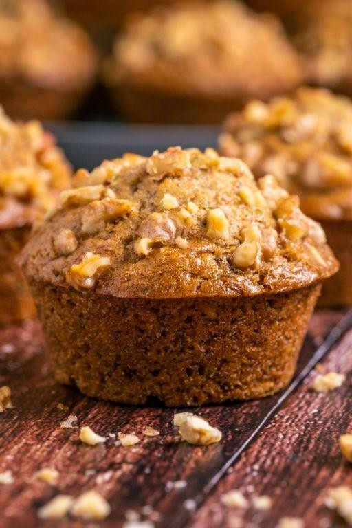 Zucchini Walnut Vegan Muffins