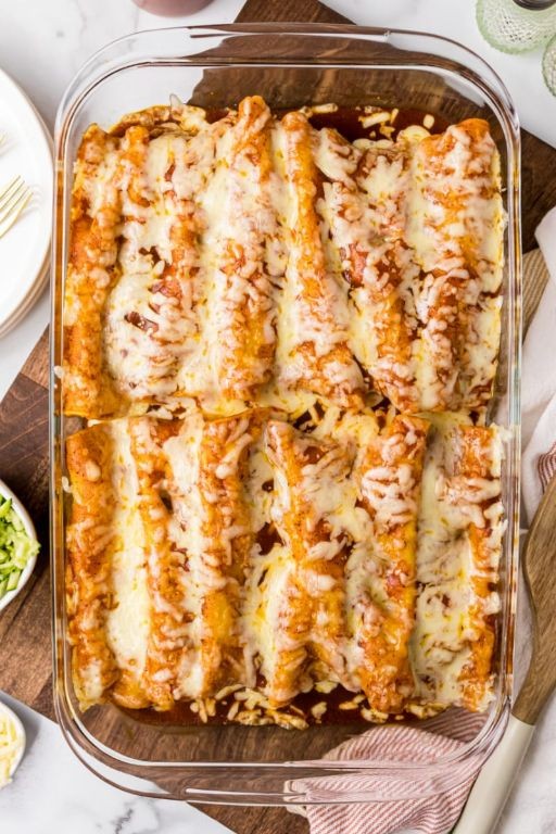 Zucchini and Ground Beef Enchiladas